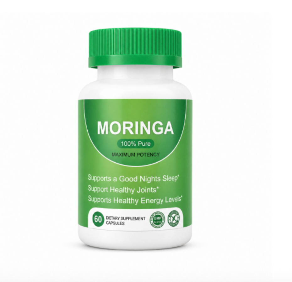 Moringa 100% Pura — 60 Cápsulas de Máxima Potencia