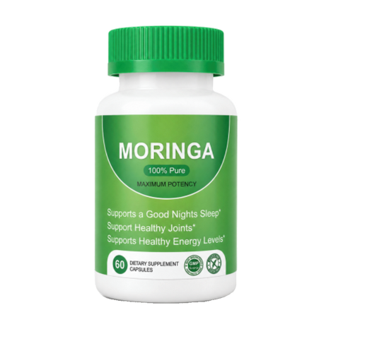 Moringa 100% Pura — 60 Cápsulas de Máxima Potencia